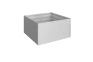 Biohort HochBeet 152 x 152 x 77 cm (Gr. 1,5x1,5) silber-metallic