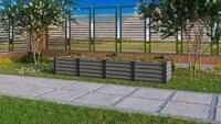 Vitavia Hochbeet Meta IN&OUT 401 L 65 x 245 cm 40 cm Granitgrau mit schwarzen