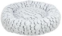 TRIXIE Bett Mila, rund, Pl&uuml;sch, &oslash; 60 cm, wei&szlig;-grau