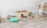 TRIXIE Indoor Freilaufgehege, Metall/Kunststoff, 140 &times; 35 &times; 70 cm, wei&szlig;