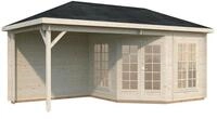 Palmako Pavillon Melanie 6,8+8,3 m&sup2; - 28 mm Transparent tauchimpr&auml;gniert