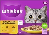 Whiskas 11+ Gefl&uuml;gel Auswahl Gelee Multipack 12 x 85 Gramm Katzennassfutter