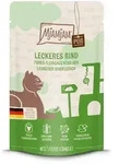 MJAMJAM Quetschies PUR 125g Beutel Katzennassfutter 12 x 125 Gramm leckeres Rind pur