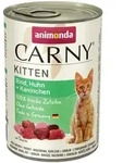 animonda Carny Kitten 400g Dose Katzennassfutter 24 x 400 Gramm Rind und Huhn und