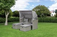 Garden Pleasure Relax-Lounge SAINT-TROPEZ, Polyrattan Grau / Kissen 100 % Polyester 