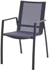 Diamond Garden Stapelstuhl VALENCIA, Edelstahl Dunkelgrau / Sunproof Sling