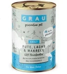 grau Katze 400 Gramm Katzennassfutter 6 x 400 Gramm Pute & Lachs & Makrele