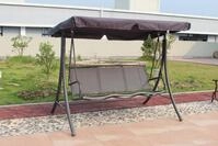 Garden Pleasure Hollywoodschaukel ANNA, Stahl / Kunststoffgewebe Grau / Schwarz