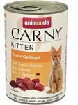 animonda Carny Kitten 400g Dose Katzennassfutter 24 x 400 Gramm Gefl&uuml;gel und Rind
