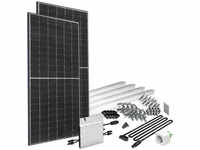 offgridtec Solaranlage "Solar-Direct 830W HM-800 ", Schukosteckdose, 5 m Kabel,