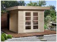 weka Gartenhaus "Designhaus 126 Plus " naturbelassen Fußboden im Gartenhaus
