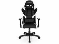 DXRacer Gaming-Stuhl "PF188 ", Kunstleder schwarz/weiß + schwarz