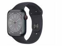Apple MNK43FD/A, Apple Watch Series 8, GPS & Cell., 45 mm, Alu. mitternacht, Sportb.