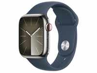 Apple MRJ23QF/A, Apple Watch Series 9, GPS & Cell., 41 mm, Edelstahl silber, Sportb.