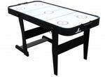 Icing Airhockeytisch, klappbar, mit Pushern und Pucks, Schwarz/Wei&szlig;