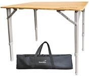 Campingtisch Tolja - Faltbarer Tisch - Bambus/alu - 65 x 50 cm