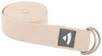 Yogagurt Asana Belt, Metallringe Baumwolle natur