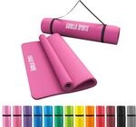 Yogamatte - 190x100x1,5 cm, mit Tragegurt, Gymnastikmatte, Fitnessmatte