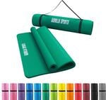 Yogamatte - 190x100x1,5 cm, mit Tragegurt, Gymnastikmatte, Fitnessmatte