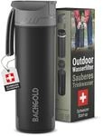 Bachgold&reg; Profi Outdoor Wasserfilter Flasche [650ml] mit 1500L Filterkapazit&auml;t