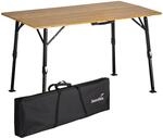 Campingtisch Tobro - Klapptisch mit Bambus Tischplatte - 120x70x70cm Campingtisch Tobro - Klapptisch mit Bambus Tischplatte - 120x70x70cm