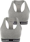 Bustier-Top im Zweierpack mit Label-Schriftz&uuml;gen
