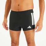 Badehose Boxer Herren - ADIDAS 3 Streifen schwarz/wei&szlig;