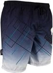 GUGGEN MOUNTAIN B2 Herren Badehose mit Muster kariert schwarz wei&szlig;