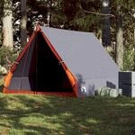 Vidaxl A-Frame Zelt f&uuml;r 2 Personen - Wasserdicht Grau und Orange