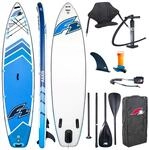 SUP F2 aufblasbares Brett Axxis 12'2" Light Blue Combo Paddle 2in1 Kajaksitz