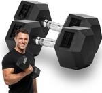 XTREXO Hex gummierte Hantel 17,5 kg