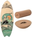 F2 Set Balance Board Surfer 76x28cm + Halbkugel und Korkrolle