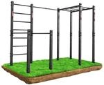 Outdoor Calisthenics Ger&auml;t Mit Sprossenwand Und Hangelleiter und Dip Station