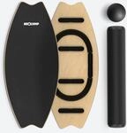 Balance Board aus Holz mit Rolle & Ball &ndash; 7 Stufen, rutschfest, bis 210 kg