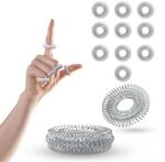 Akupressur Ring 10er Set- Anti Stress Fingermassageringe, Hochwertiger Edelstahl