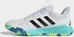 Damen/Herren Handballschuhe - Court Flight wei&szlig;/gelb/blau