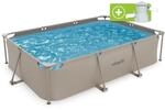Pool - Rechteckig - 300 x 210 x 66 cm - Beige - Inklusive Filterpumpe
