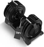 Kurzhantel verstellbar 24kg - 12 Gewichtsstufen mit Drehgriff - Dumbbell