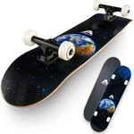 Skateboard 7-lagiges Skateboard Deck, Medium Concave, ABEC-7 Kugellager
