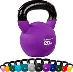 Kettlebell PRO - 2 - 24 kg, Kugelhantel aus Gusseisen mit Neoprenbeschichtung