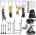 Ninja Hindernislauf Kinder Slackline Set 7 Hindernisse 15m Max 113kg