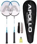 Apollo Badminton Set Match Pro 800 &ndash; 2 Schl&auml;ger, B&auml;lle & Tragetasche