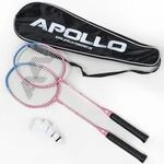 Apollo Badminton Set Match Pro 400 &ndash; 2 Schl&auml;ger, B&auml;lle & Tasche