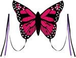 Kinderdrachen Bella Butterfly (pink), Einleinerdrachen - flugfertig inkl. Schnur