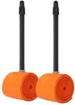 Set 2 TPU Schl&auml;uche 700C x 18-32 Orange Presta Ventil 85mm