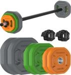 Aerobic Pump Gewichteset 20KG - Hantelset aus Gummi - inkl. Hantelstange