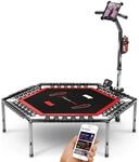 HTX100 Fitness Trampolin f&uuml;r Kinder und Erwachsene, klappbar und mit Haltegriff