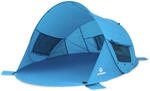 Pop Up Strandmuschel Zack Premium - Strandzelt, 3 Fenster, Sandheringe, UV 80