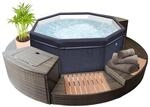 Octopus Semi-rigid Spa mit Mobiliar x 5 - 193 x 73 cm - 5 Personen