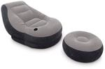 Intex 68564 Fernseh Relax Luftsessel mit Ottomane Fu&szlig;hocker Lounge aufblasbar